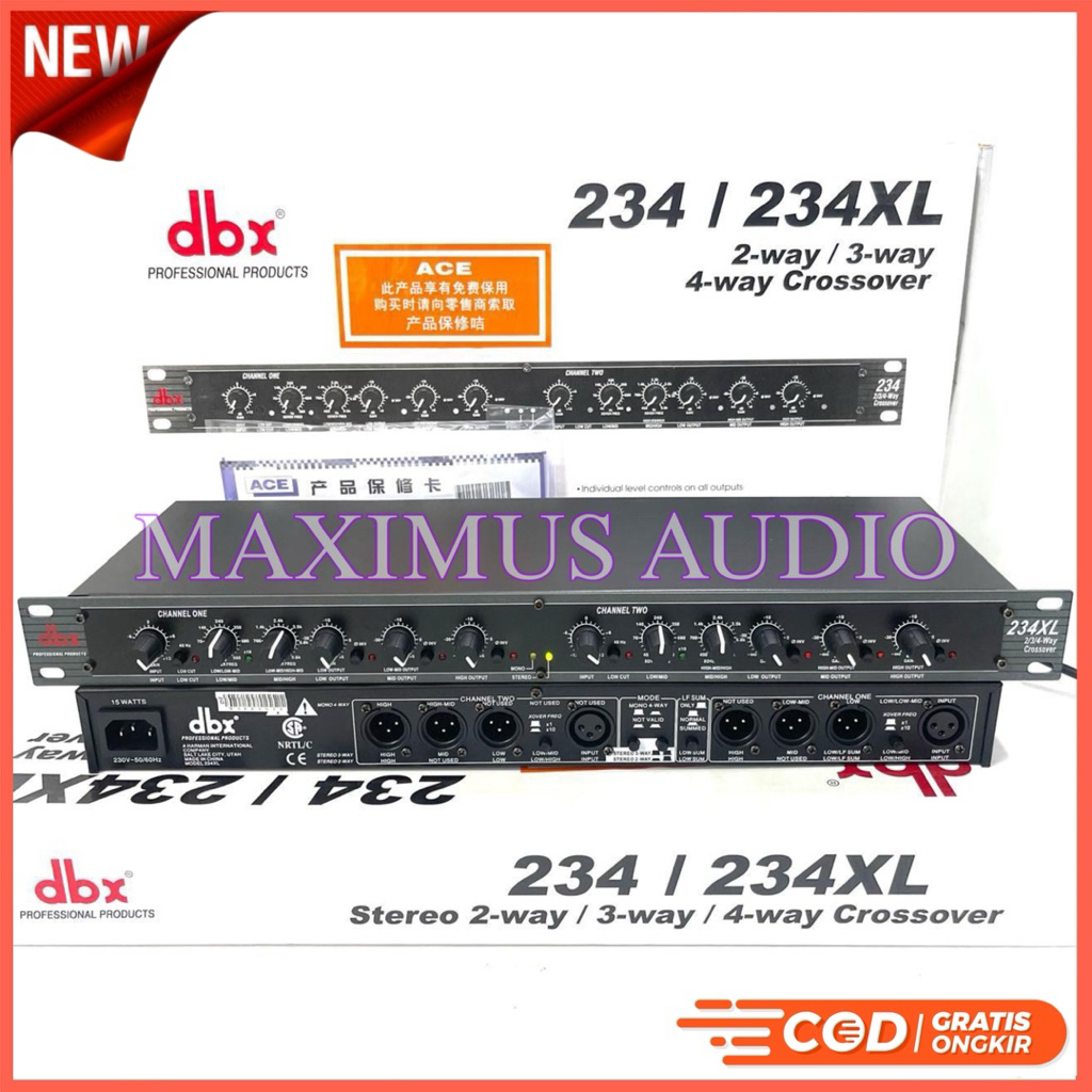 Promo Crossover DBX 234 XL / 234 XL 2 way  3 way 4 way crossover dbx 234 XL / 234 XL