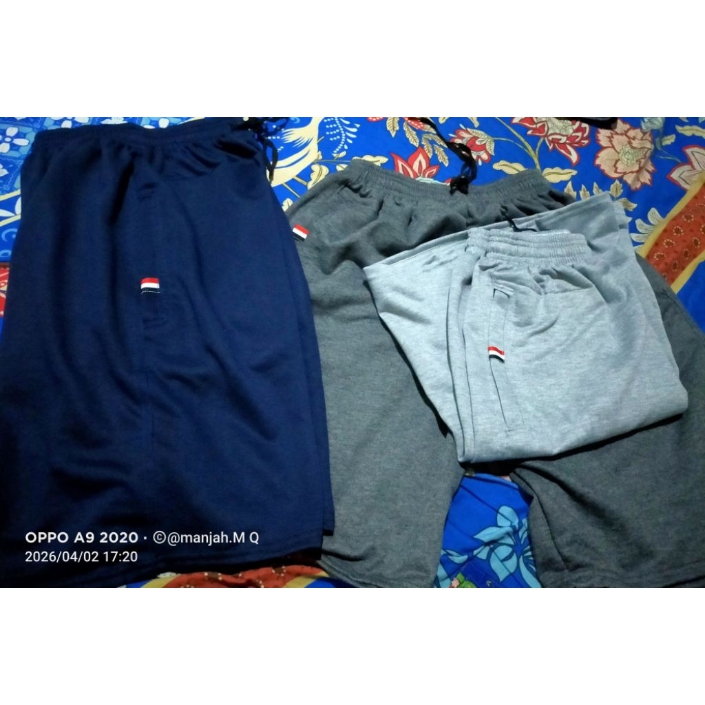 CELANA PENDEK PRIA WANITA BABY TERRY SAKU RESLETING  JUMBO BOARDSHORT
