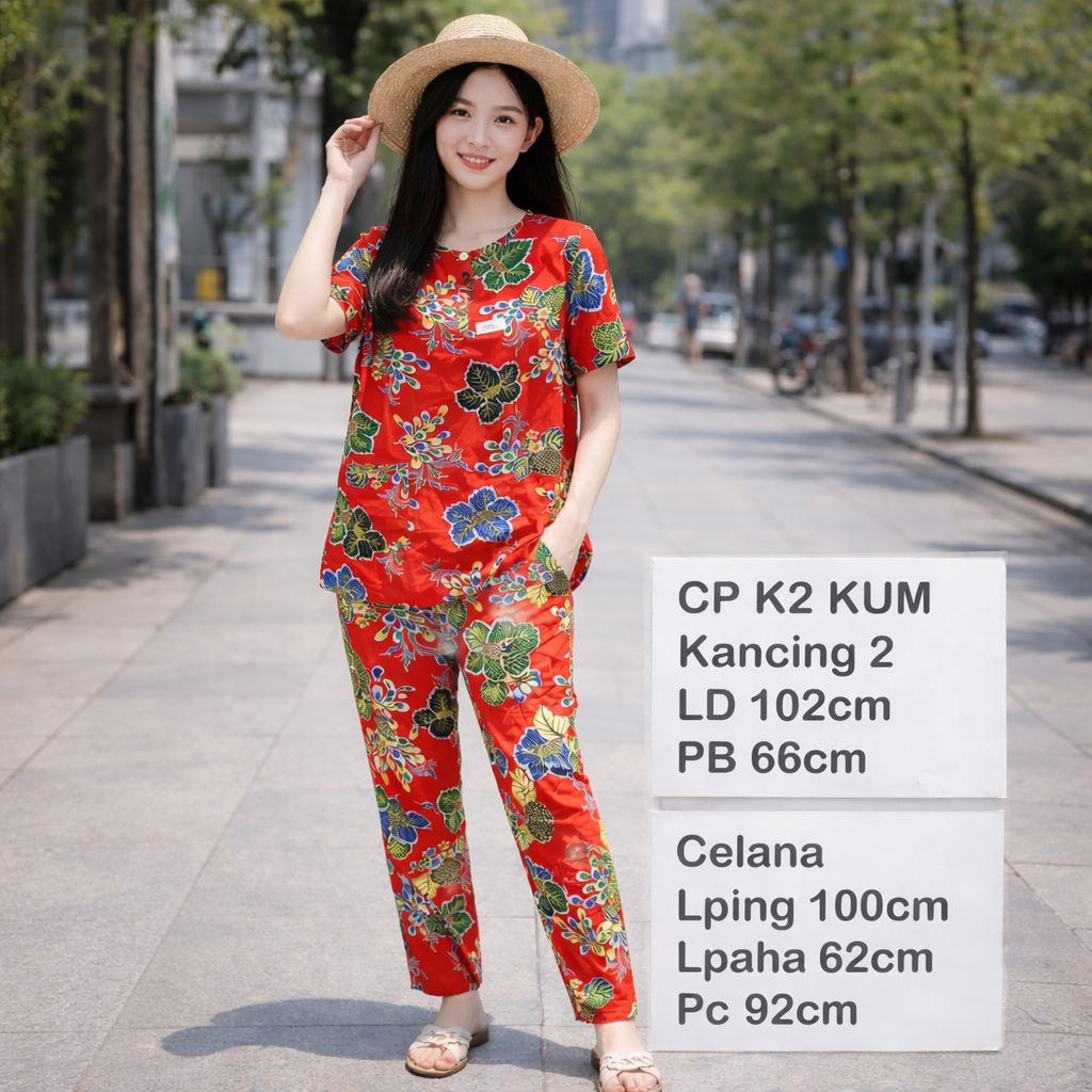 Setelan Kencana Ungu Premium Asli Original Murah Babydoll Jumbo Kekinian Celana Panjang Set Baju Tid