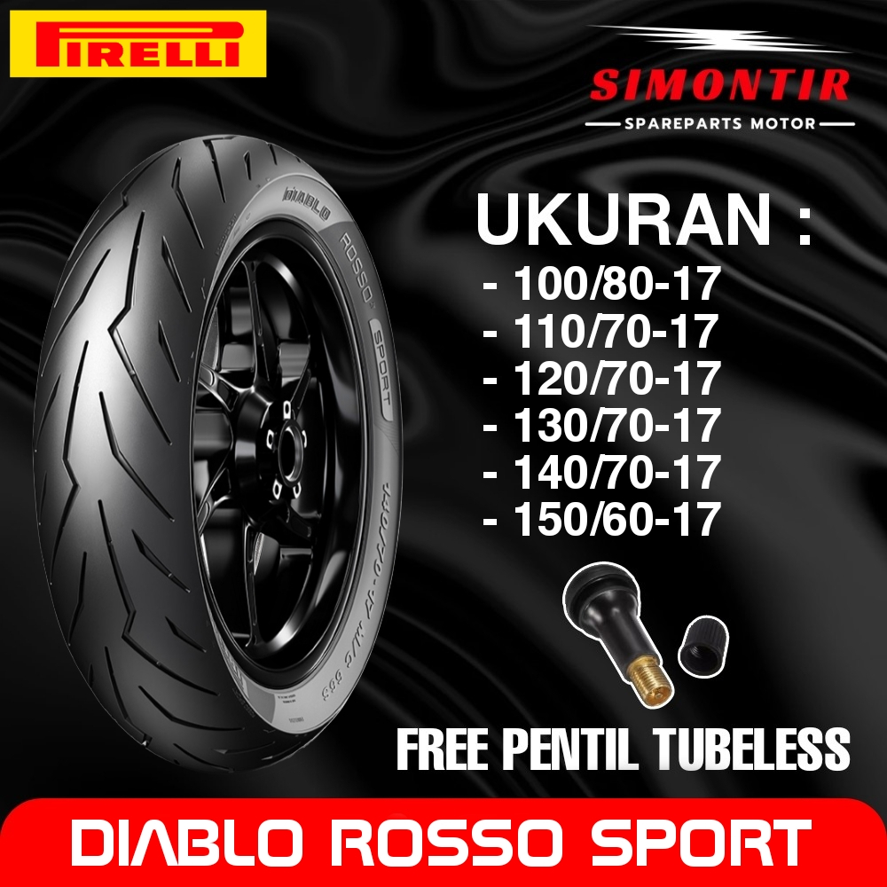 Ban Tubeless Pirelli Diablo Rosso Sport Ring 17 Ban Racing Motor Supermoto Klx Crf Cbr Cb150r Gsx R1