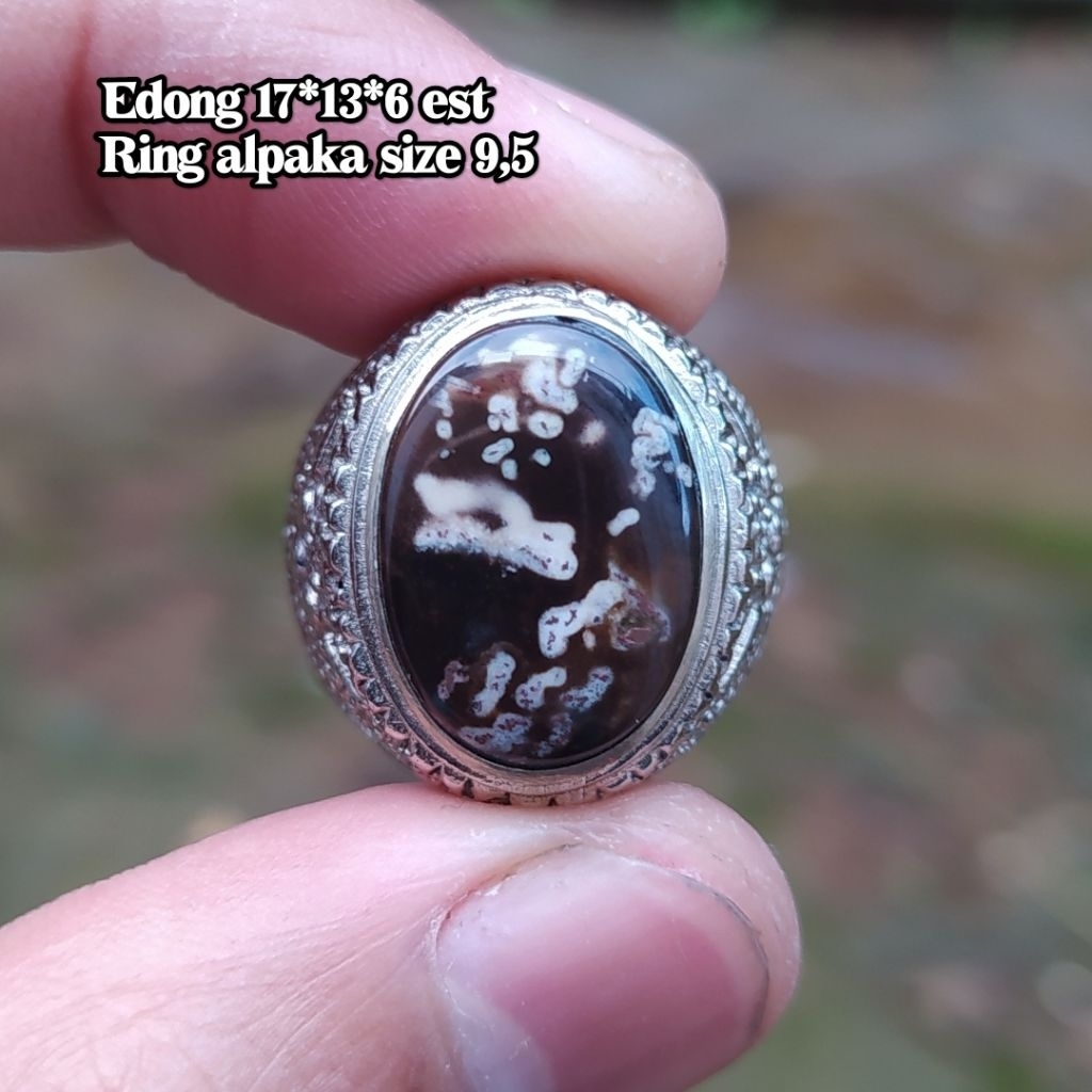 (TERMURAH) Cincin Batu Akik Pancawarna Garut Edong Klasik