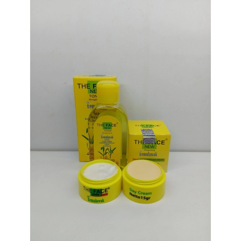 PAKET CREAM TEMULAWAK the face 3in 1 // TEMULAWAK THE FACE [CREAM+TONER]