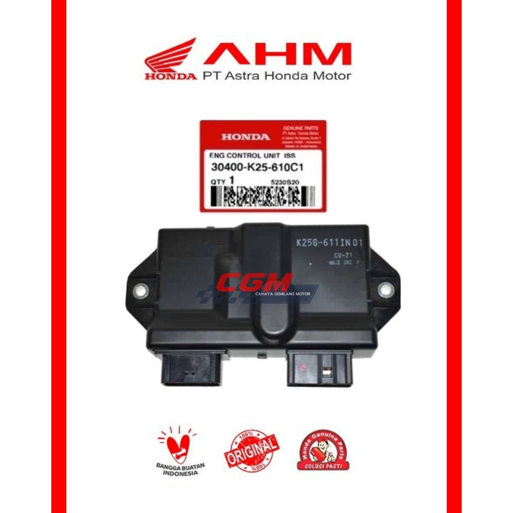 30400-K25-610C1 Ecu, ecm, cdi beat f1, scoopy f1 2013-2016 iss idling stop, asli honda ahm, ori hon