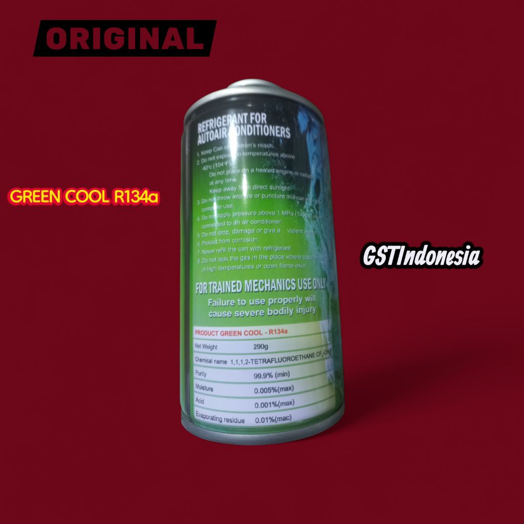 Freon R134a Greencool Kaleng / Refrigerant R134a Original - Freon AC Mobil dan Kulkas HFC-134a
