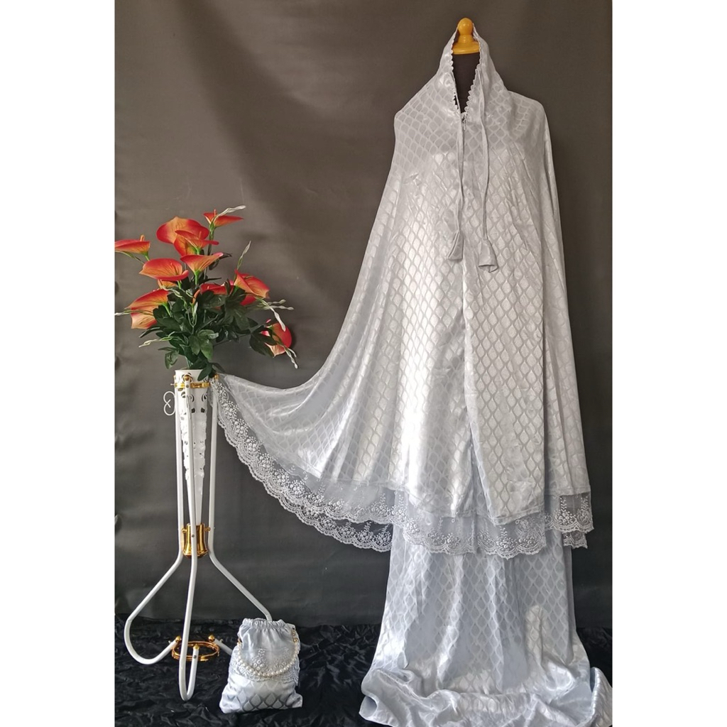 Mukena armany jacquard motif mukena jumbo
