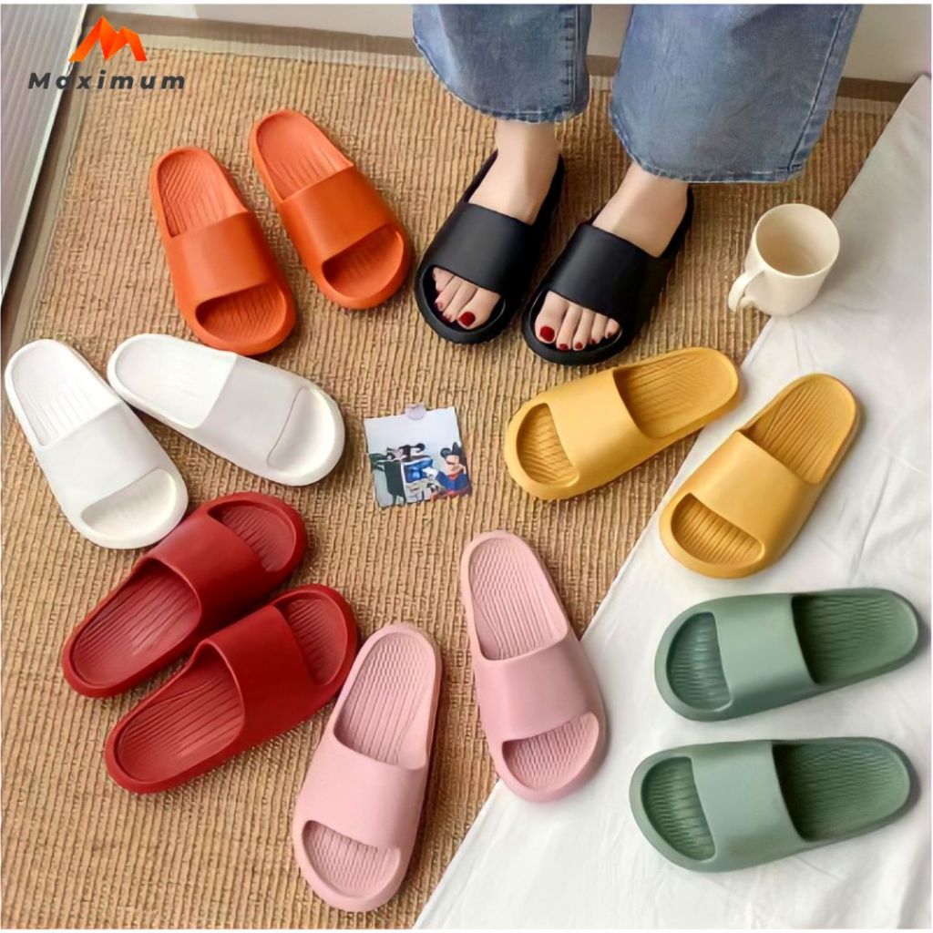 Sandal Slide Karet Jelly Wanita/Sandal Karet Wanita Korea/Sendal Slop Kekinian Murah