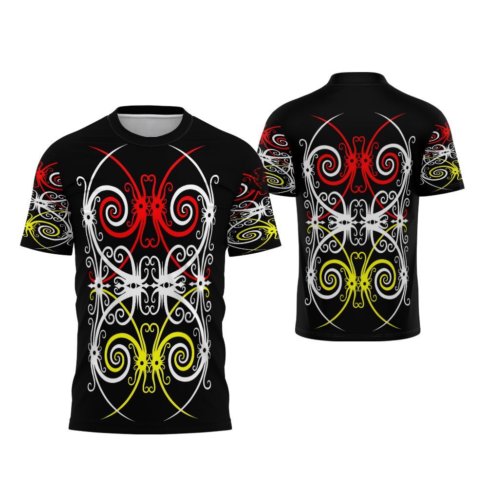 KAOS MOTIF DAYAK CUSTOM/BAJU KAOS MOTIF DAYAK KEREN TERARU