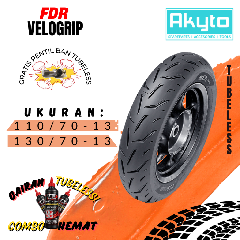 BAN FDR VELOGRIP RING 13 / BAN TUBELESS / BAN MOTOR R13 / BAN PCX NMAX SCOOPY VESPA LEXI VARIO/ BAN 