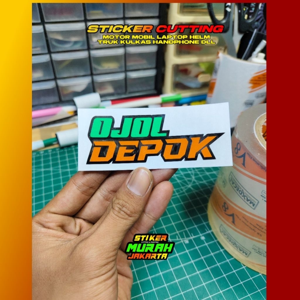 STIKER OJOL DEPOK - STICKER CUTTING OJOL KURIR ONLINE
