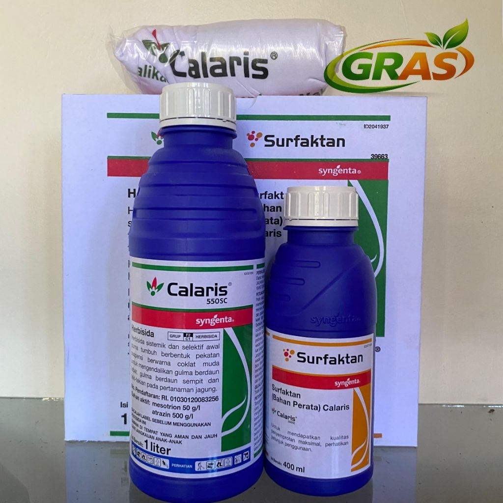 Herbisida selektif CALARIS 550SC 1 LITER + SURFAKTAN bembasmi gulma lulangan dan setanan
