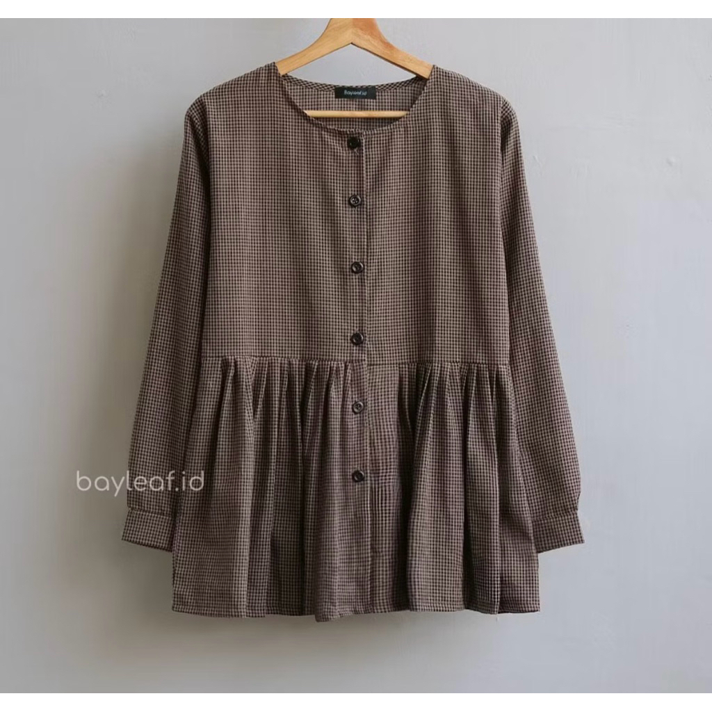 blouse linen bayleaf
