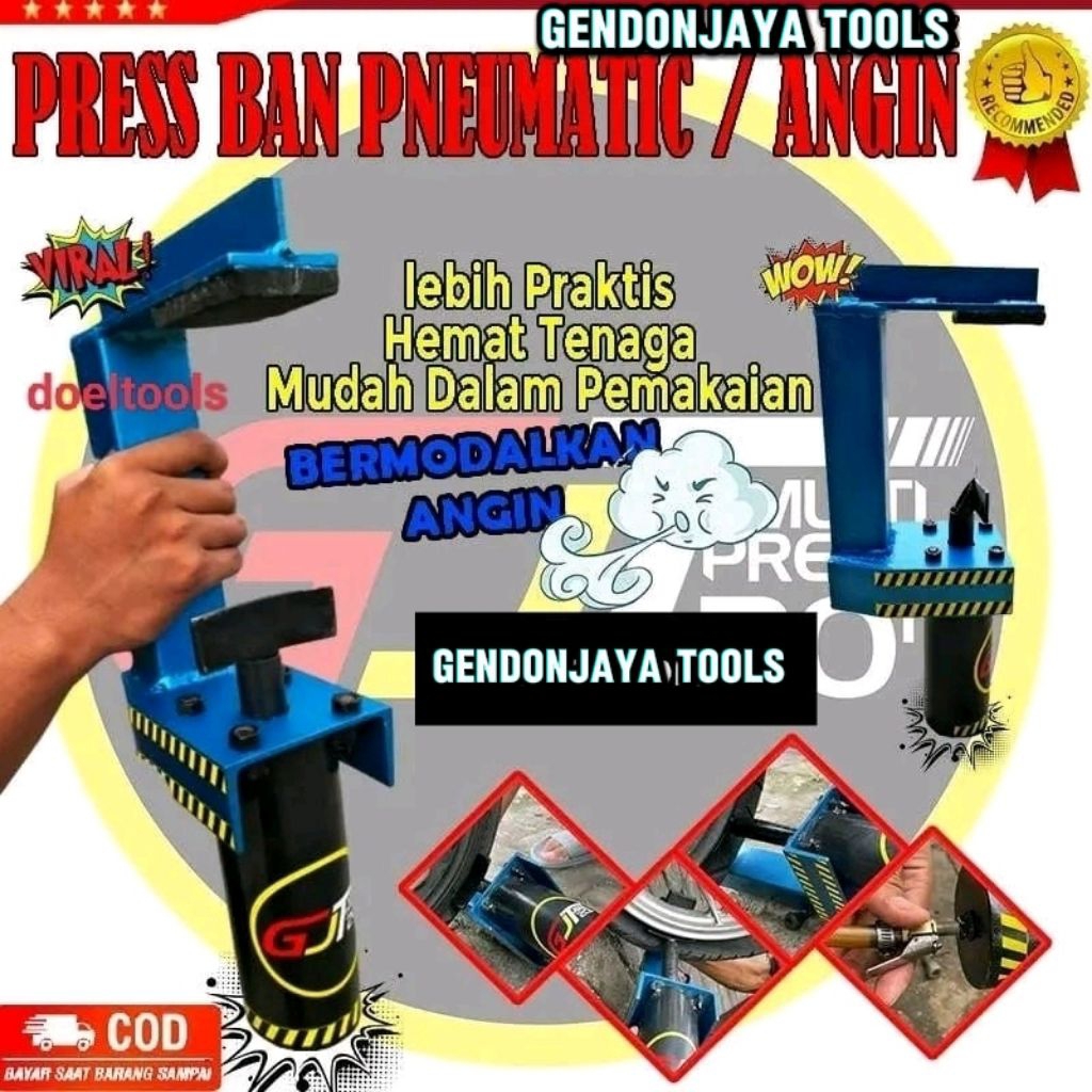 Alat Pres Ban Tenaga Angin/Kompresor Pres Ban Tubles dan Non Tubles Pres Ban Pneumatic UNIVERSAL