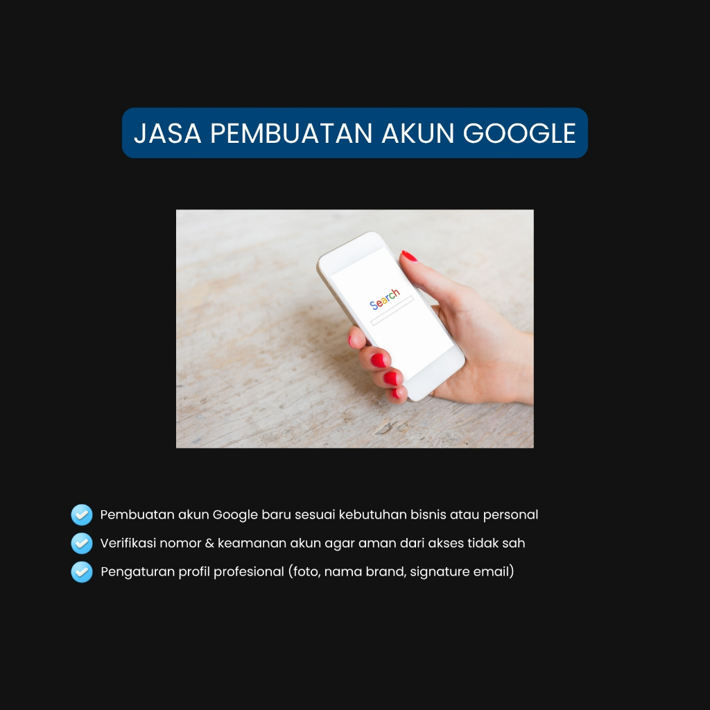 Jasa Pembuatan Akun Google