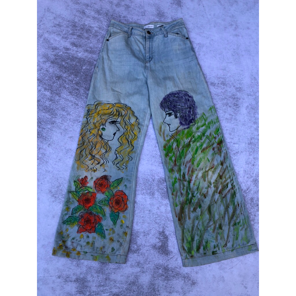 Kai-aakmann Wide Painted Jeans