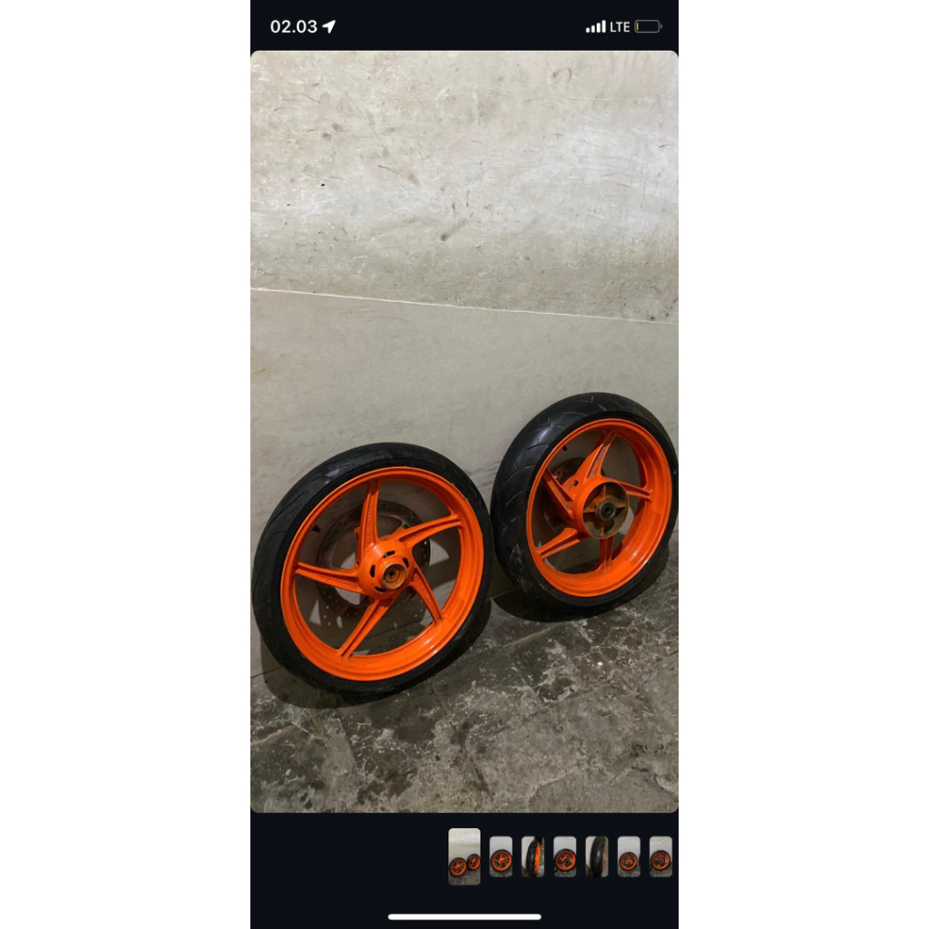 velg cbr 250 old original ori seset + ban tebal corsa r93 & zeneos