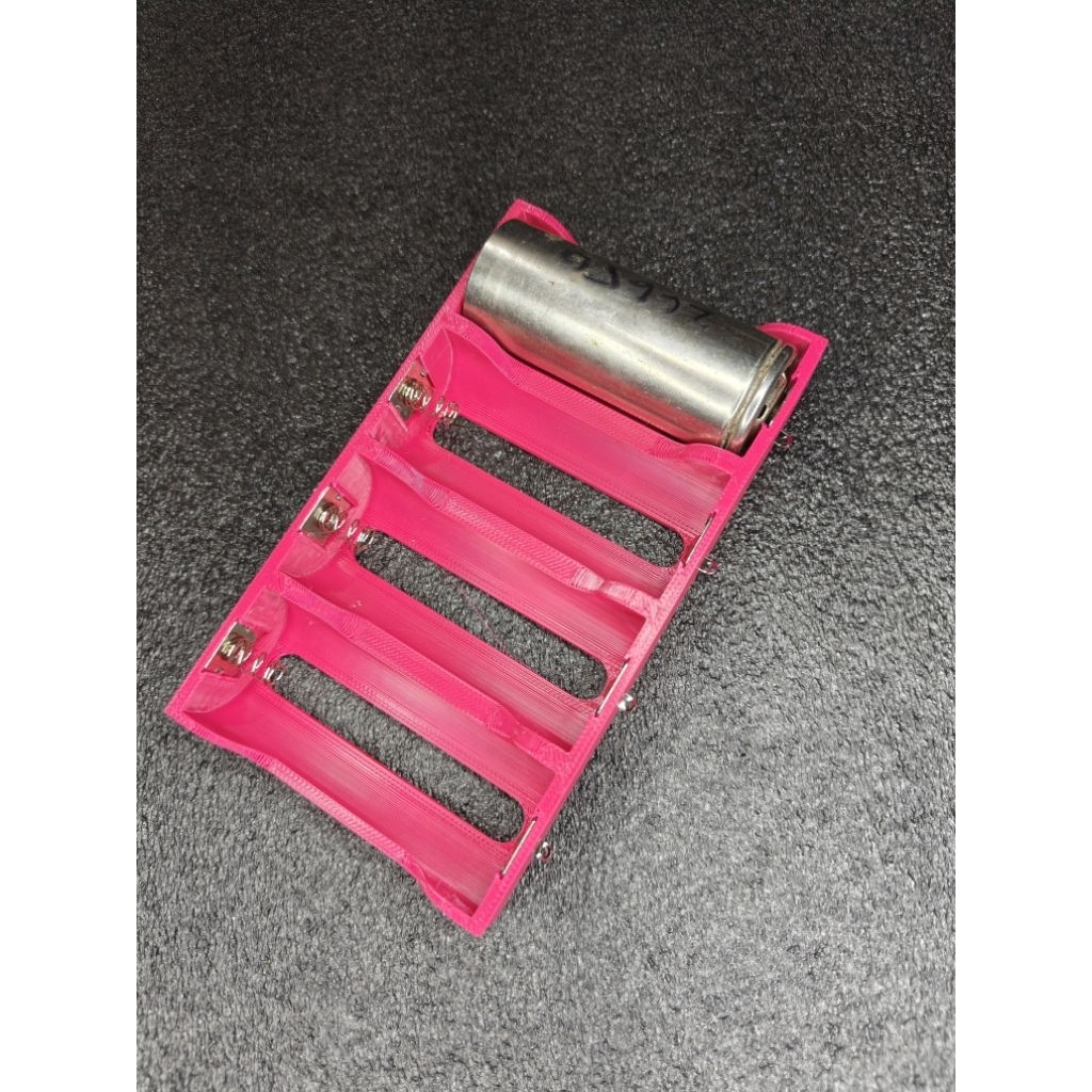 holder charger baterai 26650x4, termasuk plat pin baterai