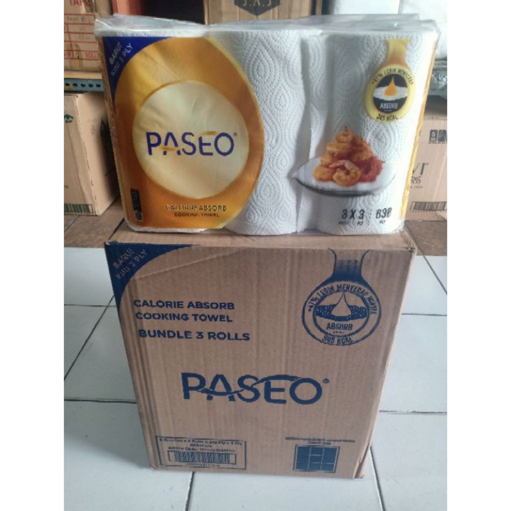 Tissue Paseo Calorie Absorb Tisu Paseo Cooking Towel harga 1 dus (18 Roll)