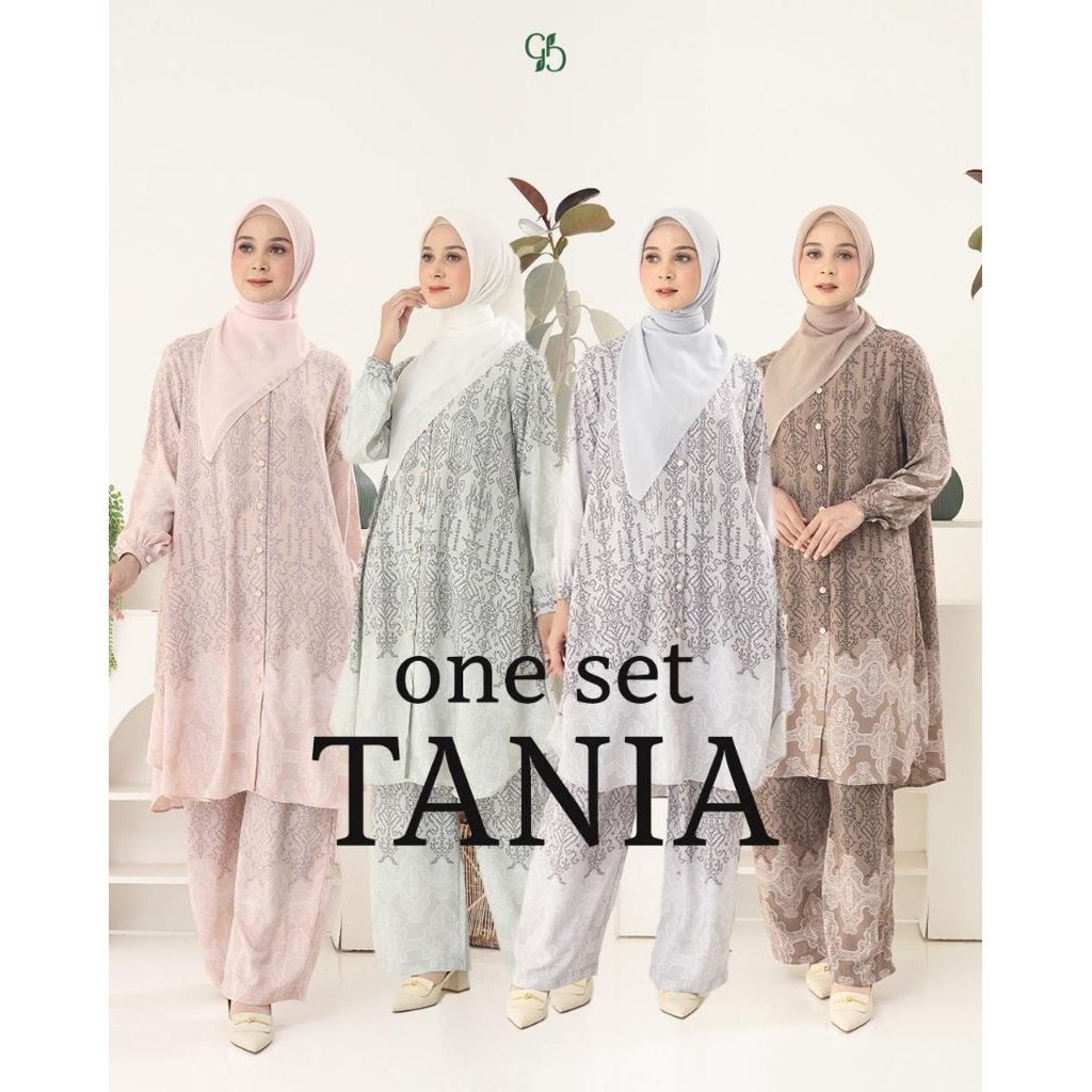 GREENISM - TANIA ONE SET BY GREENISM - STELAN MUSLIMAH MOTIF BATIK CANTIK
