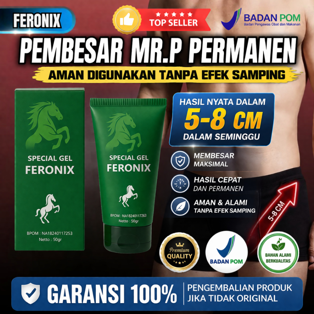 FERONIX PEMBESAR JONI Special Gel Pembesarpennis Mr.P laki laki Ampuh Permanen Original 100% BPOM