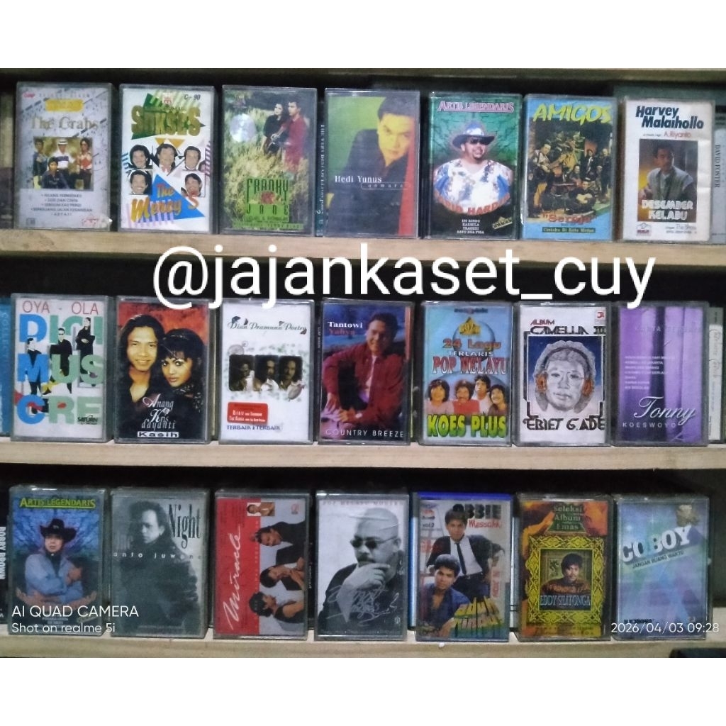 KASET PITA ORIGINAL INDONESIA EBIET COBOY TANTOWI FARID HARDJA HARVEY KOES PLUS THE MERCYS ANANG OBB