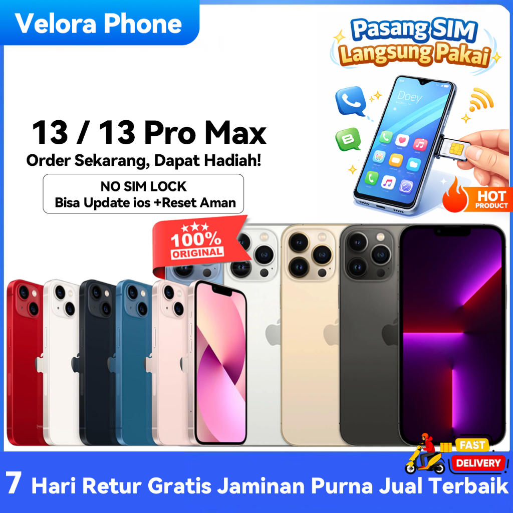 iPhone 13 Pro Max Second Original 100% iP 13 Pro / iP 13 / iP 13 Mini 128GB 256GB Bekas Mulus Normal