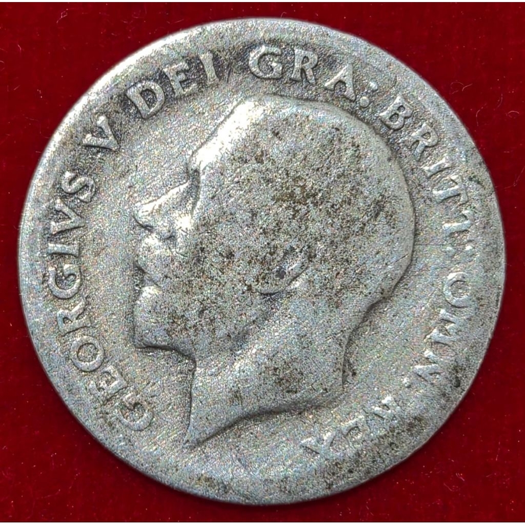 Koin Perak 6 Pence George V