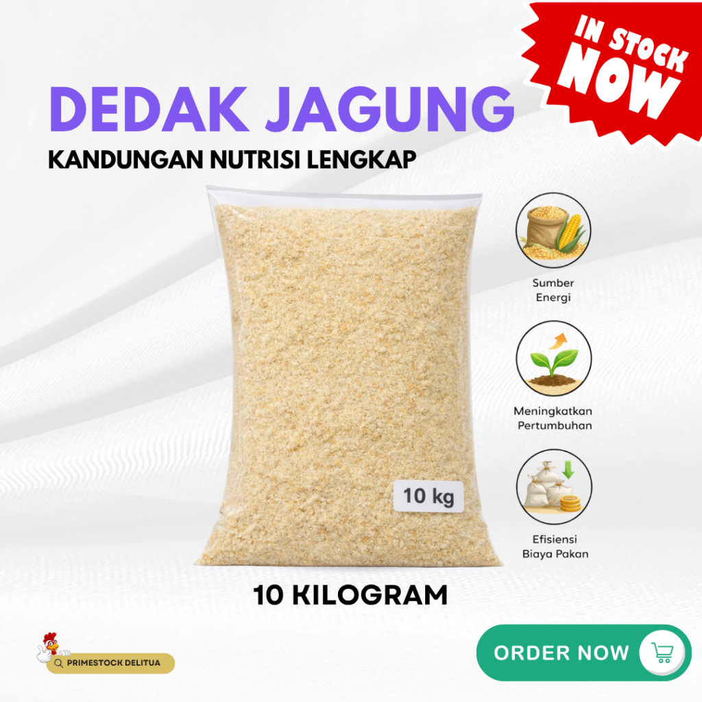 Dedak Jagung 10 Kilogram Pakan Ternak Ayam Bebek Sapi Kambing Nutrisi Tinggi