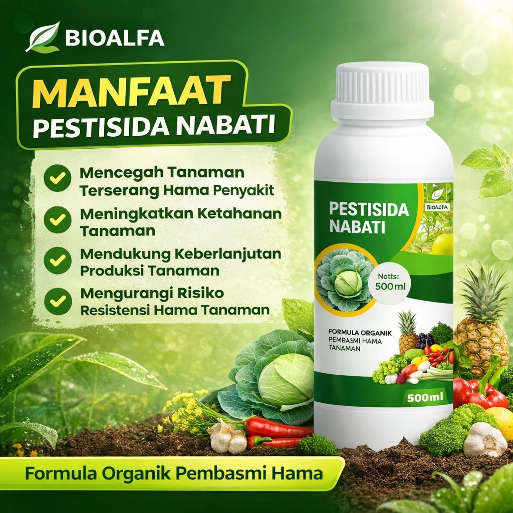Bioalfa 250ml Pestisida Nabati Organik Pembasmi Hama Tanaman Buah Durian Mangga Formula Organik