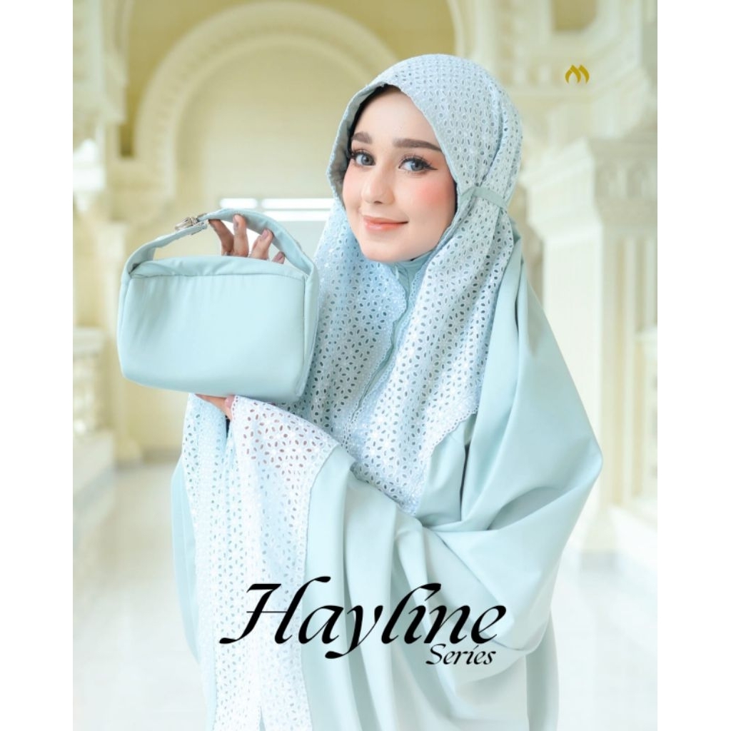 Mukena Hayline Series by Maryam Premium Jumbo 2 in 1 Katun Hybrida