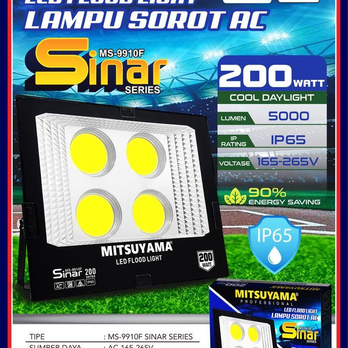 MITSUYAMA LAMPU SOROT LED COB 200 WATT MITSUYAMA SERIES SINAR MS-9910F 200 W LAMPU SOROT 200 W IP66