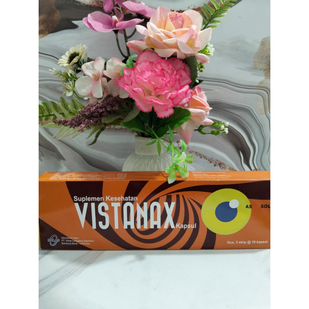 VISTANAX Box isi 30 Kaplet Memelihara Kesehatan Mata Astaxanthin Bilberry Lutein Zinc Selenium