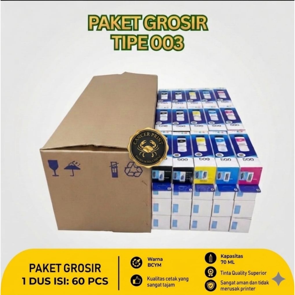 Tinta Epson Reffil 003 Per 1BOX (60pcs) Varian C.M.Y.BK