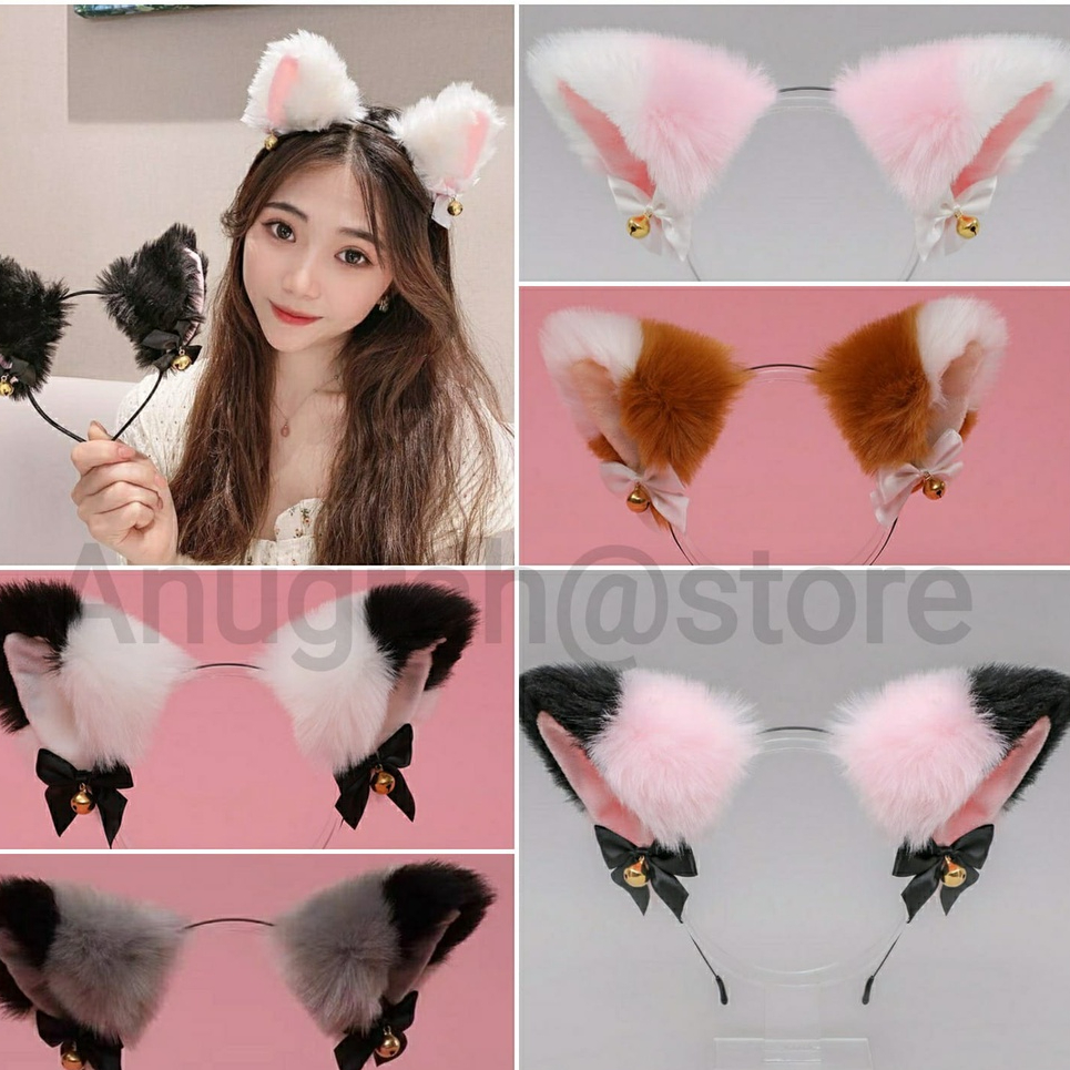 Bando Telinga Kucing Nekomimi bando anak bando dewasa/ rubah Untuk Kostum Cosplay Anime Bando Kucing