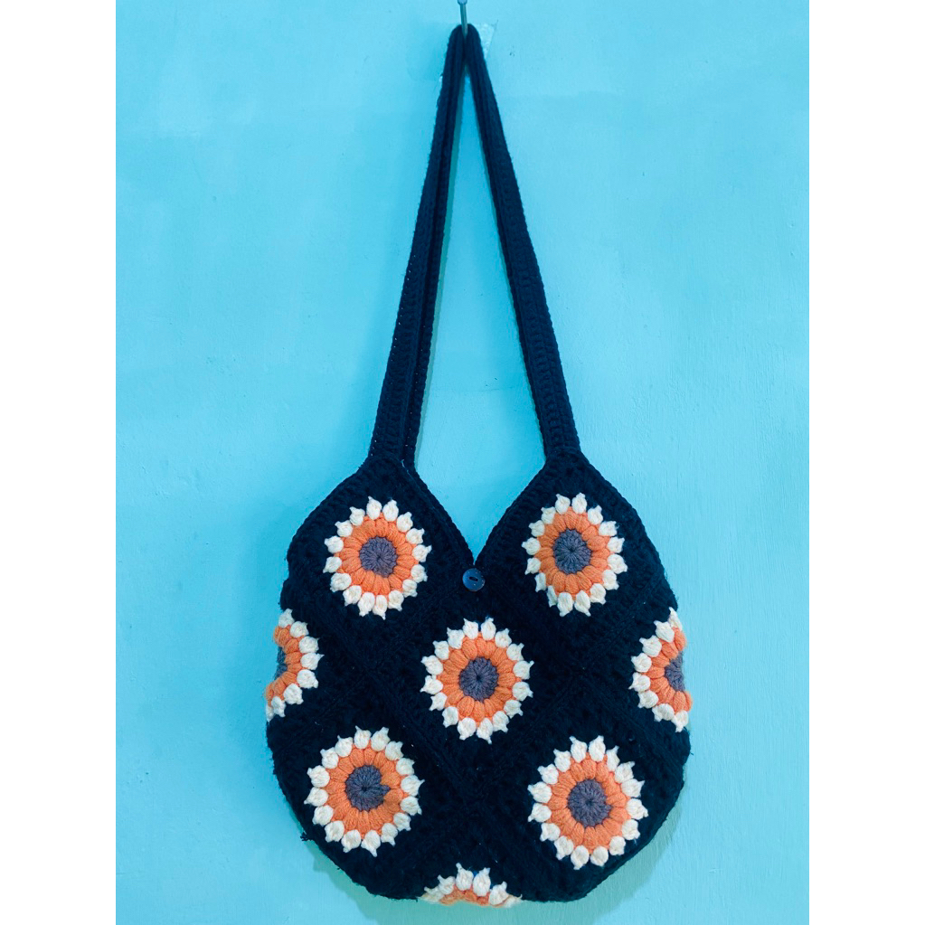 Tas Rajut Sun Flower (Crochet Bag)