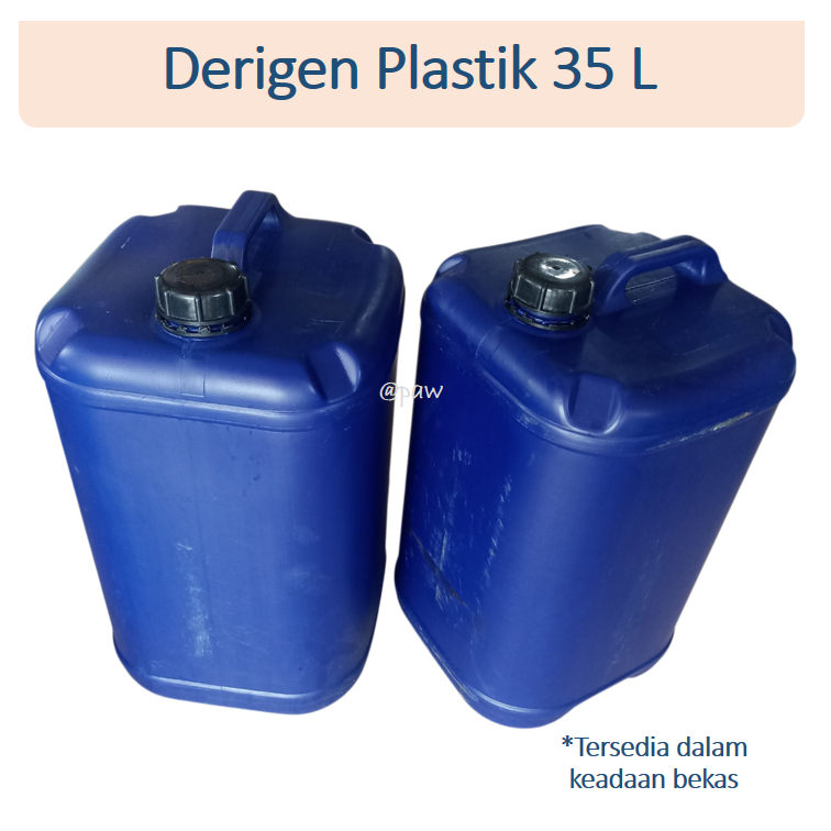 Derigen Plastik Biru 35 L[Bekas]/ Jerigen 35Liter Serbaguna Bahan Tebal