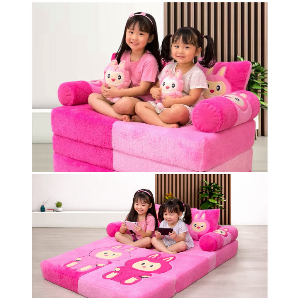 Kasur Lipat Bulu 200x200x18 / Kasur Lipat Sofa Karakter / Kasur Lipat Inoac / Sofa Bed Karakter