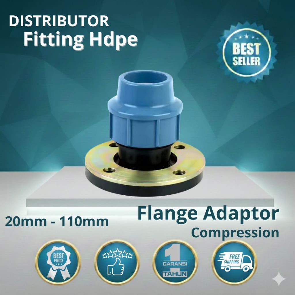 Flange Adaptor Hdpe 90 x 3 Inch | Fitting Hdpe Murah