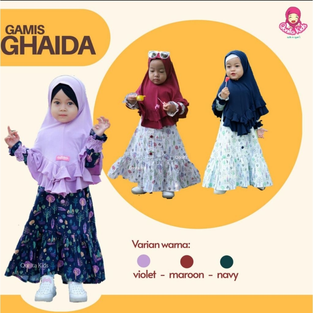 Gamis ghaida kids by qonita kids
