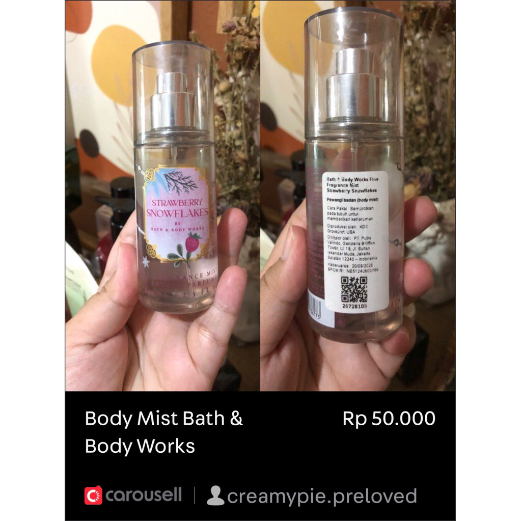 preloved bodymist bbw