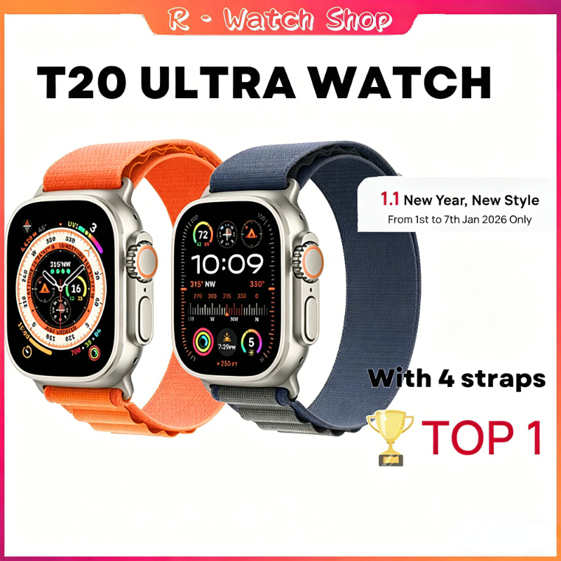 Original SmartWatch Ultra 49MM Smartwatch wanita IP68 Waterproof NFC Wireless Charging Watch Watch B