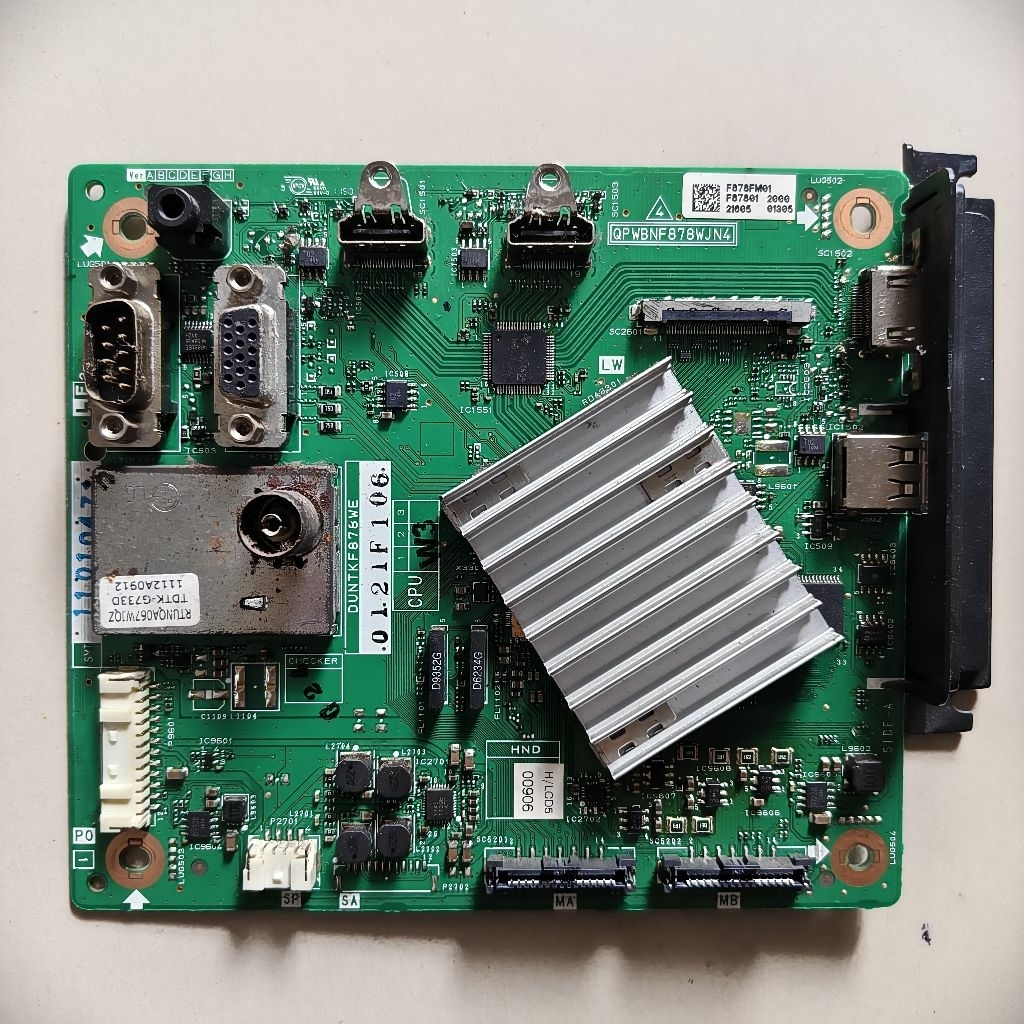 Promo  Mesin Motherboard MB TV LCD  LED Sharp 32 Inch tipe LC-32M407I Cabutan Normal tested mesin mu