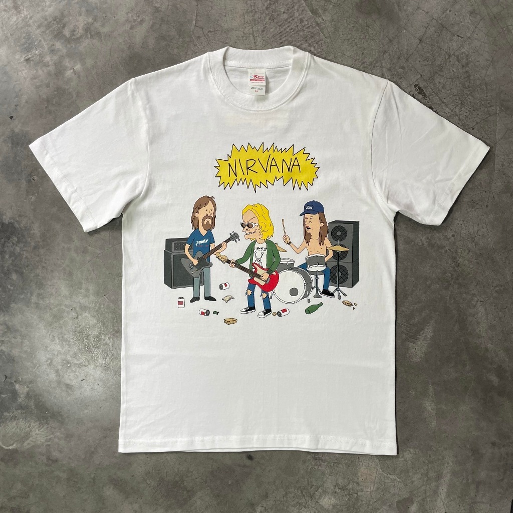 Kaos Band Nirvana Beavis and Butthead Parody Tshirt Dari Deadlystock