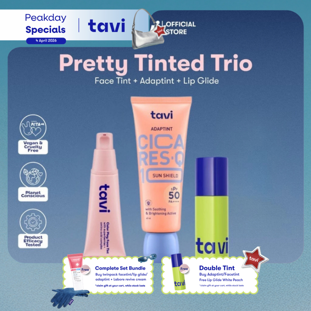 TAVI Pretty Tinted Trio TAVI CICA RES Q10 AdapTint Sun Shield 40 ml TAVI Color Play Face Tint Orbite