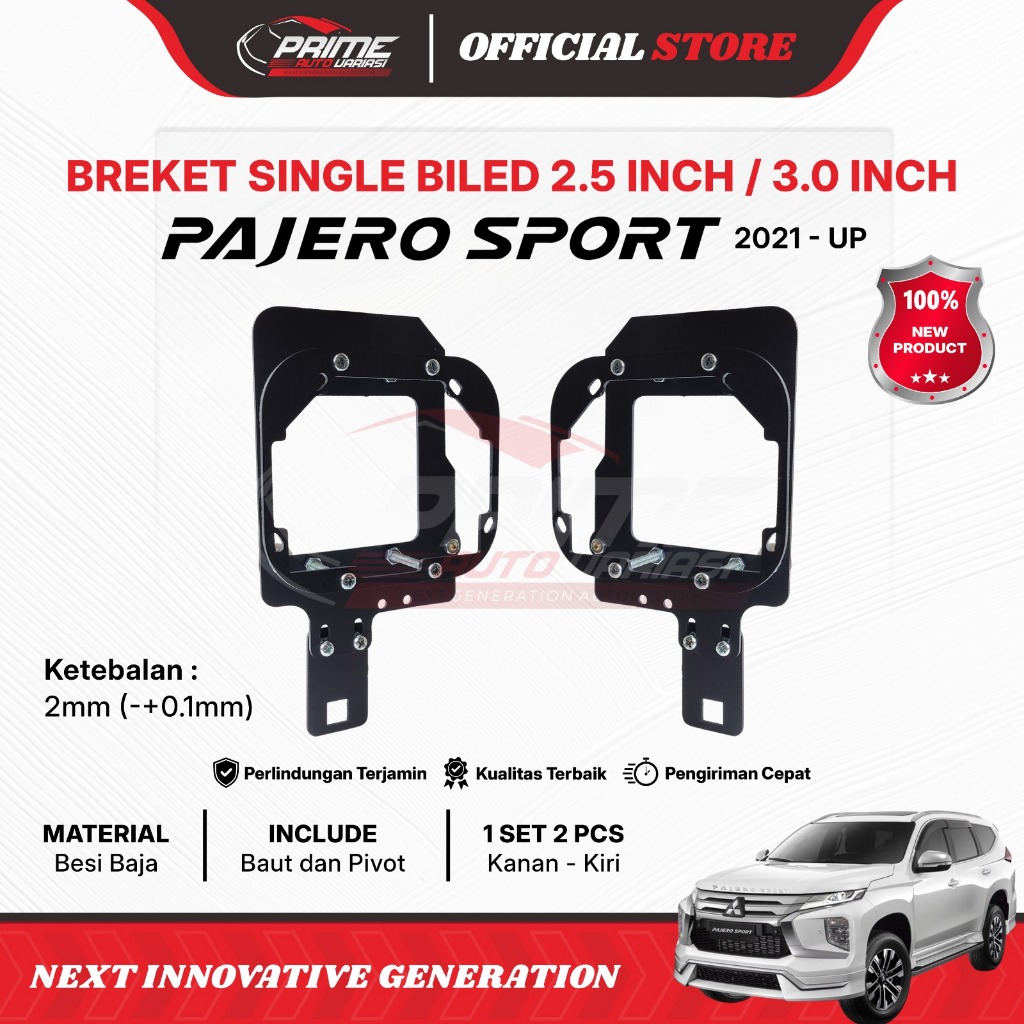 Bracket Retrofit Single BILED Projector 2.5inch 3inch untuk An Pajero 2021 Up Tebal 2mm