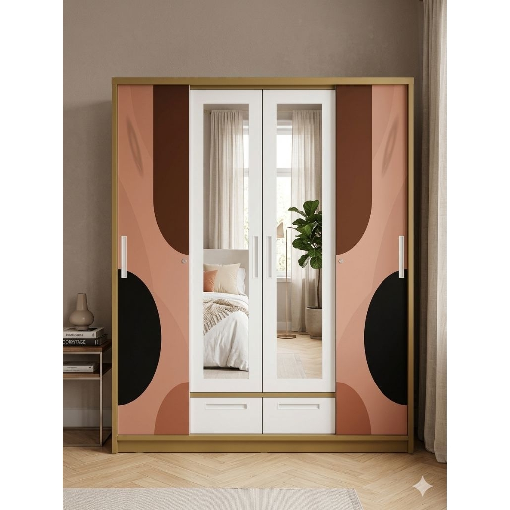 lemari besi 4 pintu lemari importa lemari minimalis pontianak