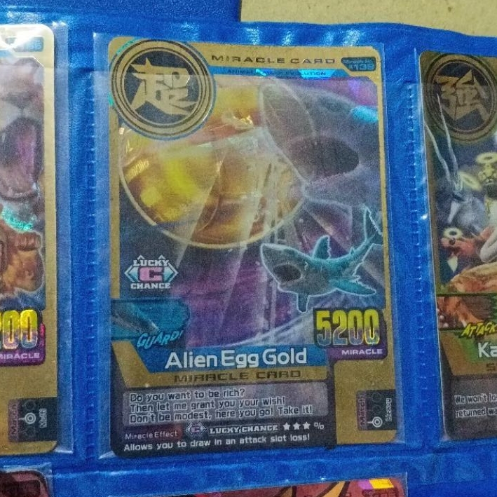 kartu animal kaiser alien egg gold evo 5 gold rare original