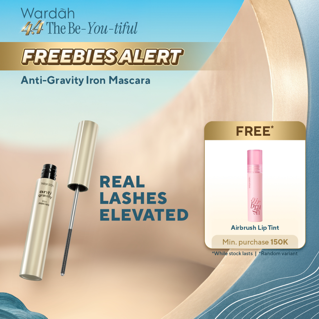 NEW WARDAH Mascara Anti-Gravity Iron Mascara Natural Volumizing - Lengthening Mascara Lentik 24 Jam 