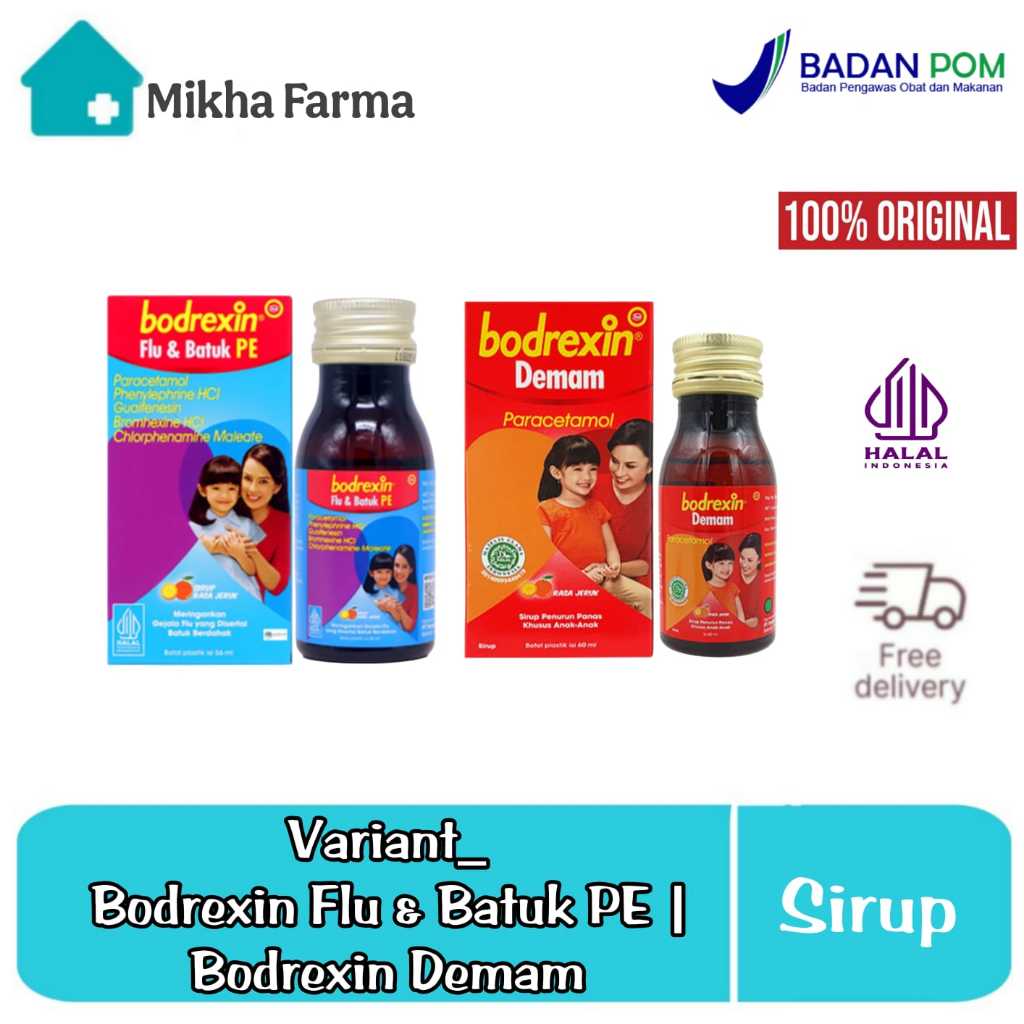 Bodrexin Sirup ( Variant - Demam & Flu Batuk PE )