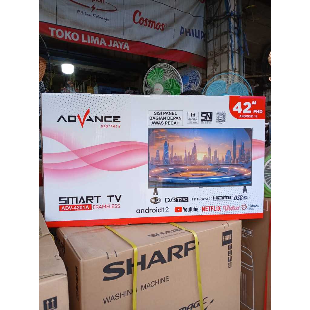 Smart TV ADV 4201 A - Advance Frameless - Ukuran 42 Inch