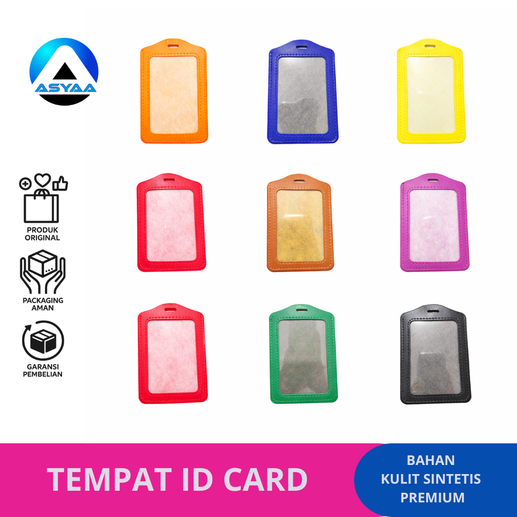 ID CARD HOLDER SEMI KULIT | TEMPAT ID CARD KULIT IMITASI